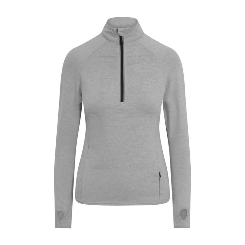 AWDis Womens/Ladies Cool-Flex Half Zip Top / Silver Grey
